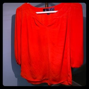 Coral blouse 3/4 length sleeves